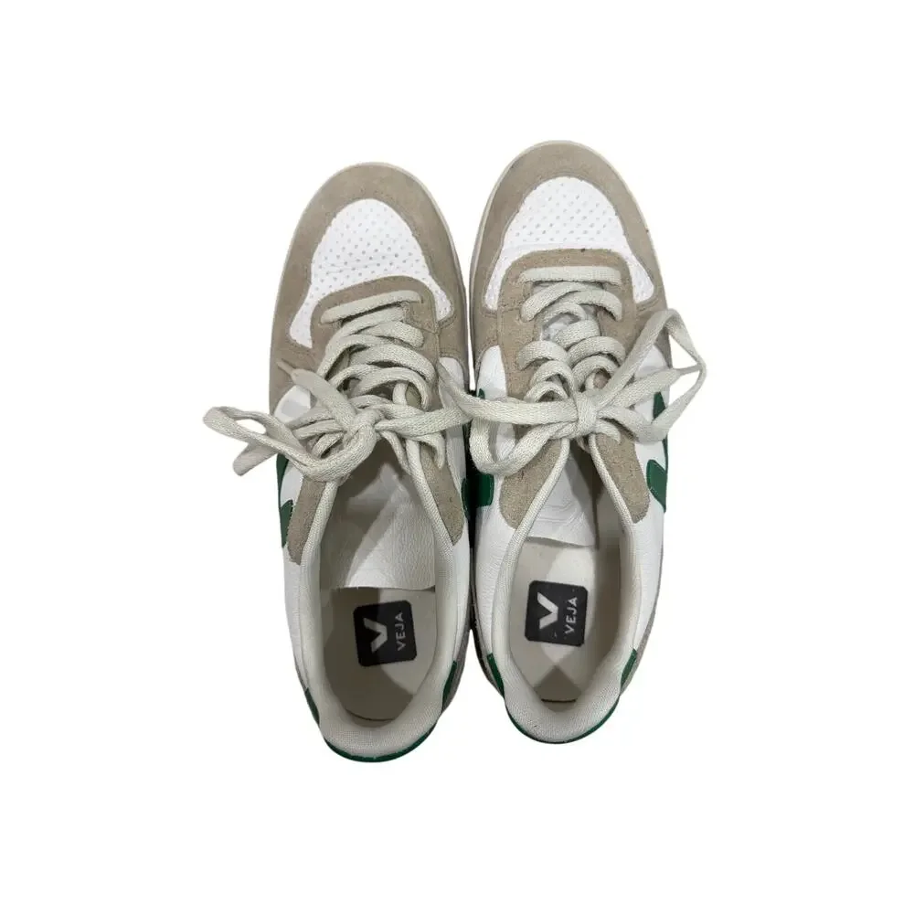 VEJA V-10 Chrome free Sneakers White Emeraude Sahara - Picture 5 of 6